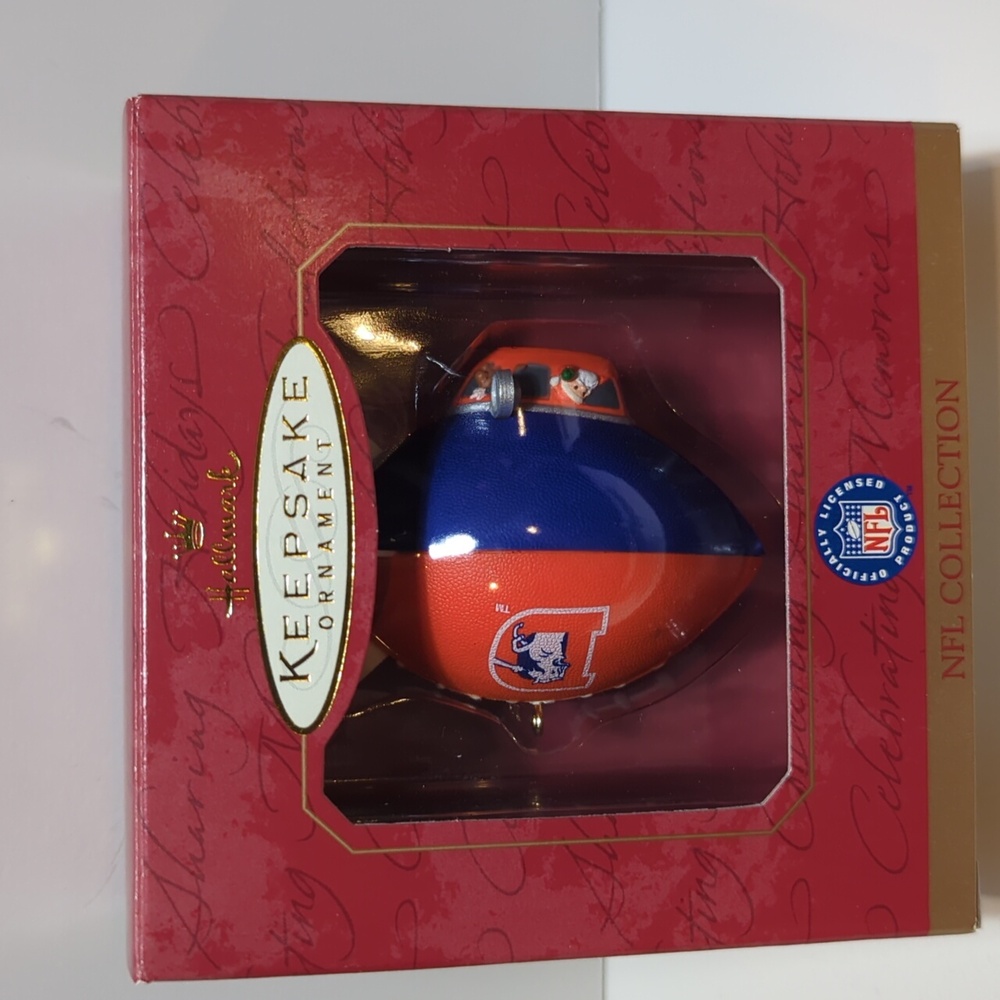 1997 Hallmark NFL blimp ornament Denver Broncos Vintage